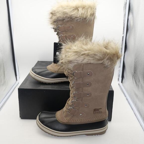 NEW Sorel Women's 7.5 Joan of Artic Snow Boots Waterproof Khaki Brown - Picture 3 of 10